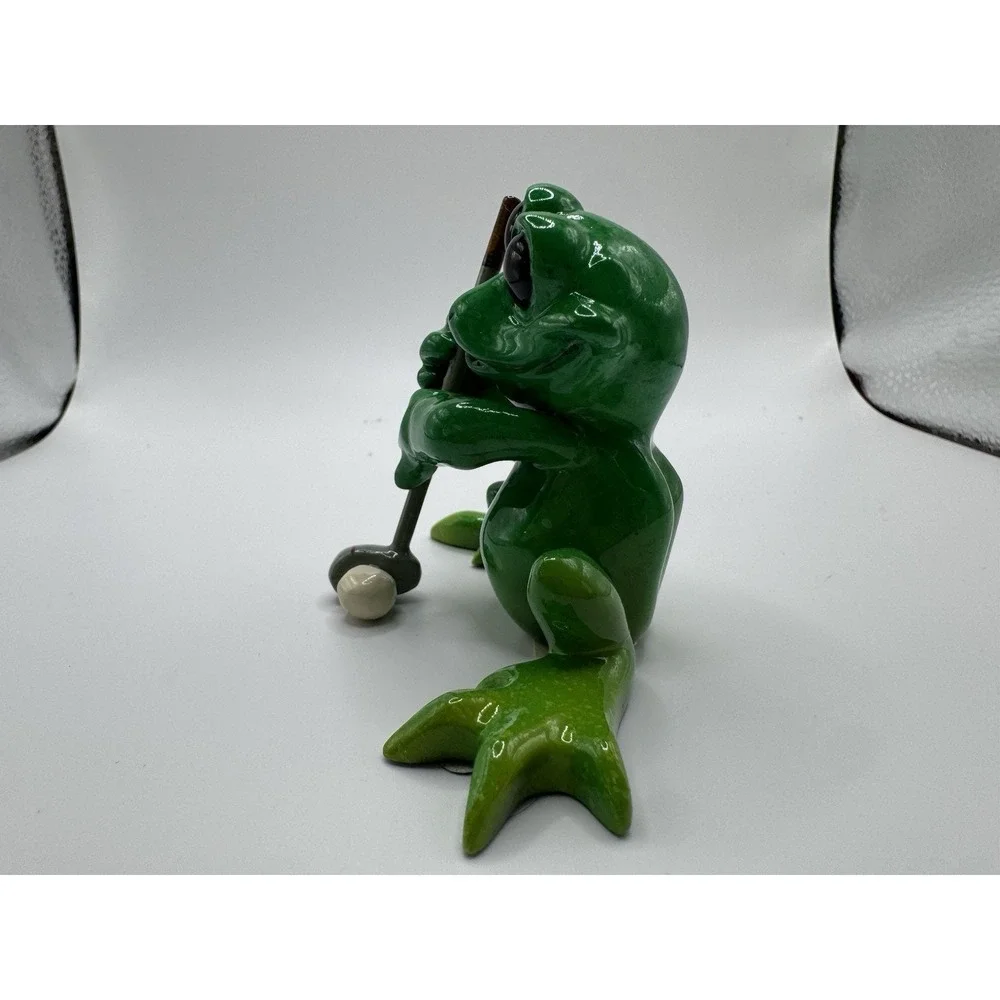 KITTY'S CRITTERS On The Green FROG CERAMIC WITH BOX 2007‎ Golfers Gift